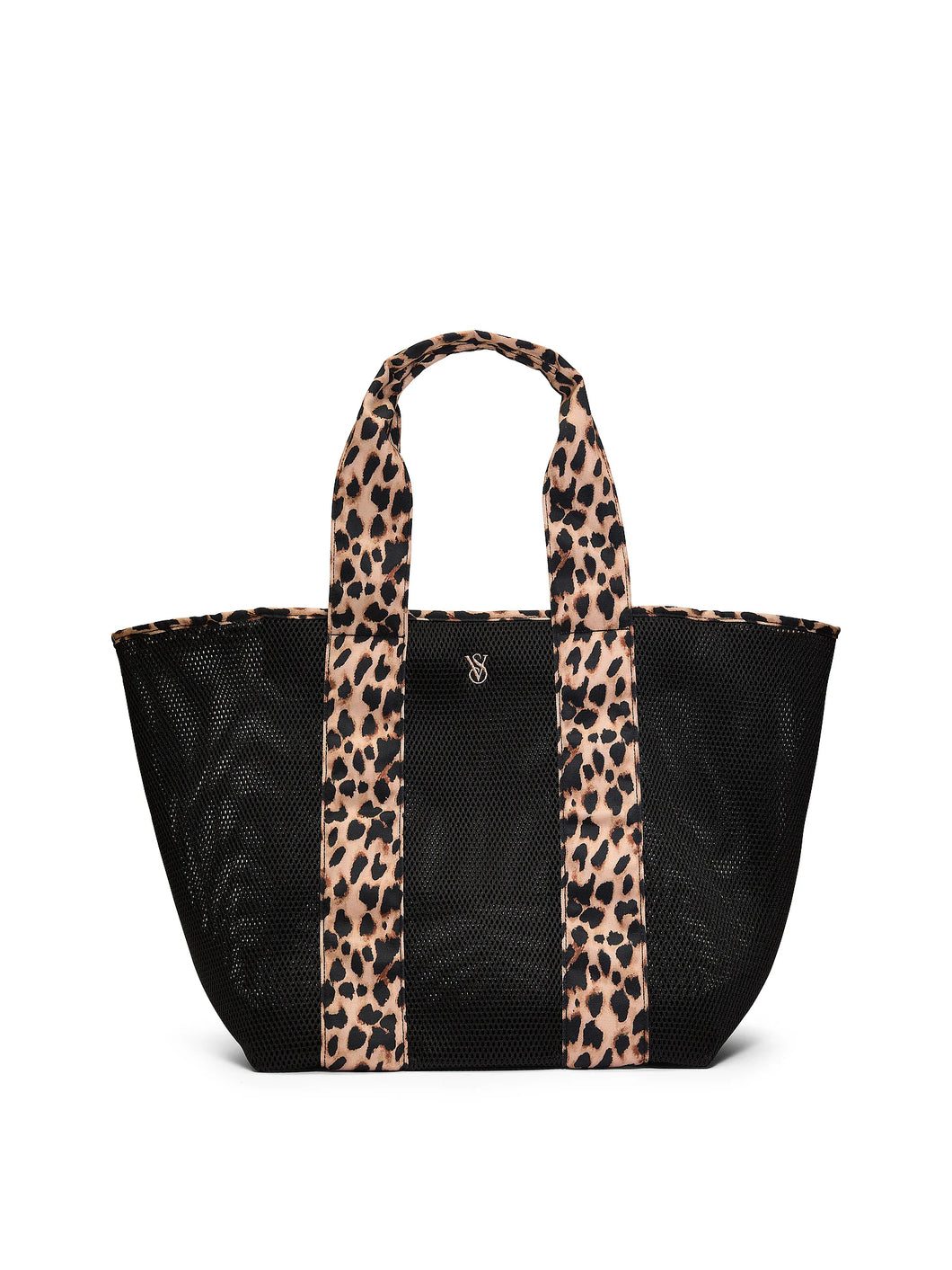 LEOPARD MESH TOTE BAG
