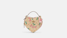 Cargar imagen en el visor de la galería, HEART CROSSBODY IN SIGNATURE CANVAS WITH HEART CHERRY PINK
